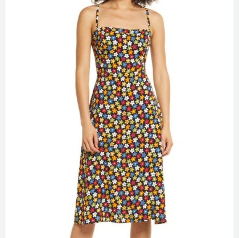 Reformation Multicolor Floral Midi Dress